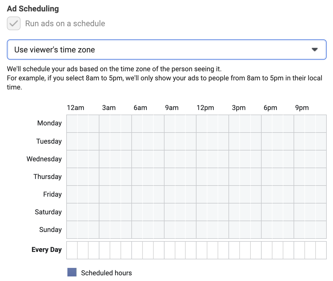 Ad Scheduling for Facebook Ads